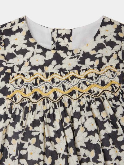 Jailys Dress - Fleurs Noir - Posh New York