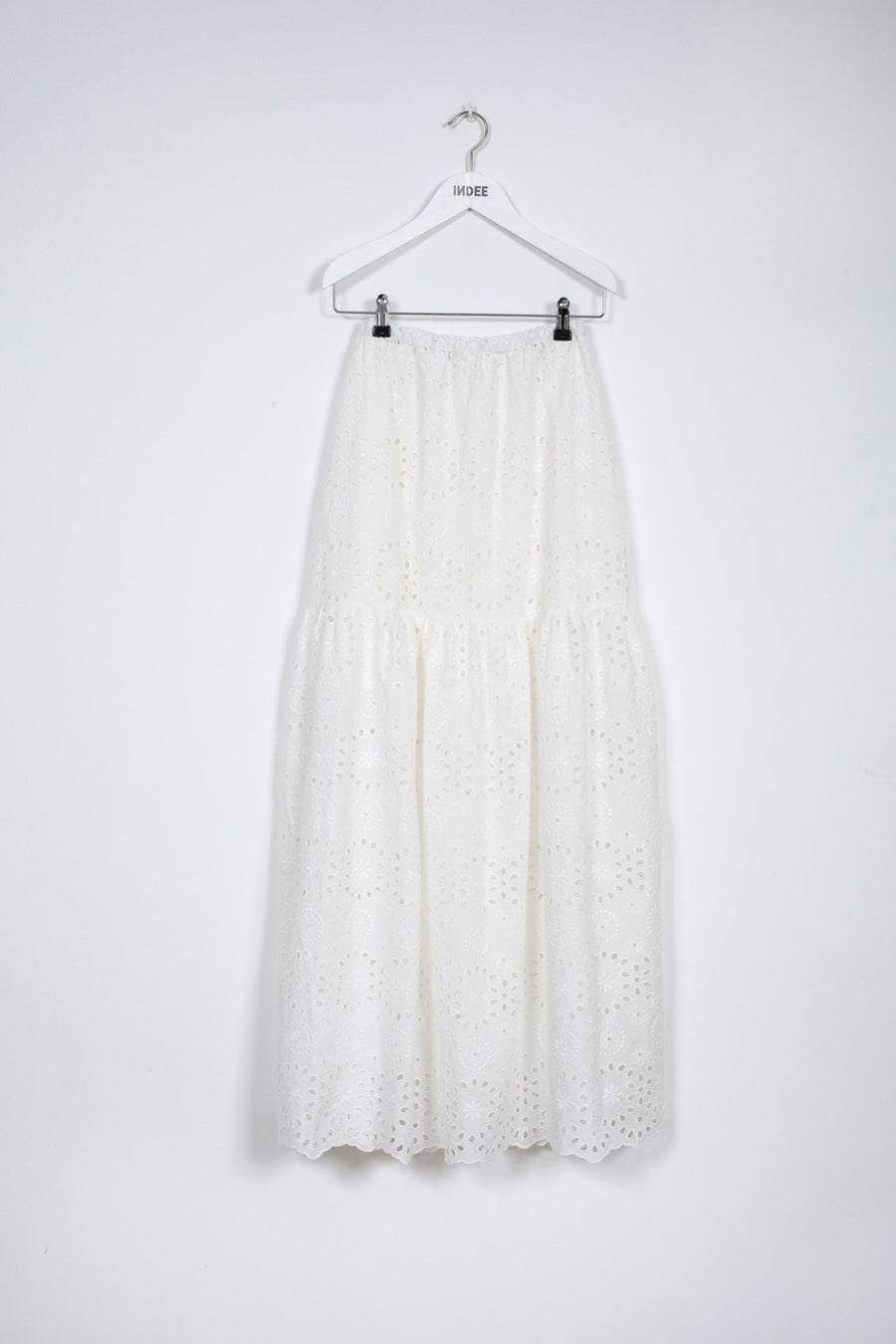 English Lace Maxi Skirt - Off White - Posh New York