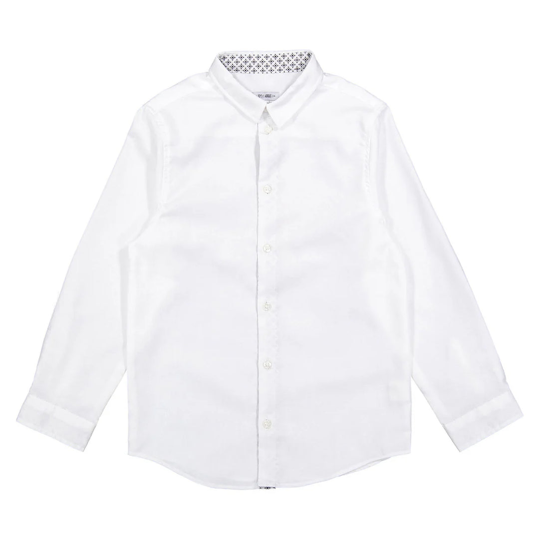 White Long Sleeve with Diamond Detail Collar