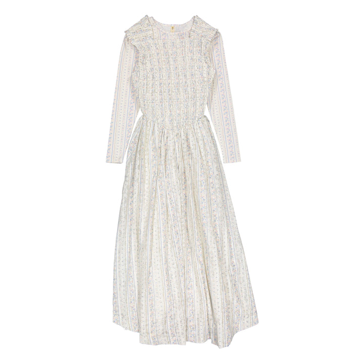 Vintage Printed Smocked Jumper Set  - Print