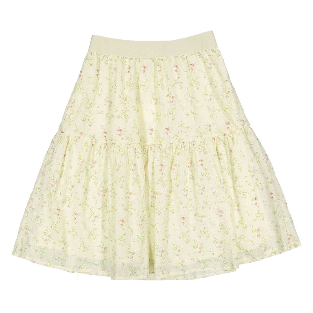 Soft Floral Tiered Skirt - Floral