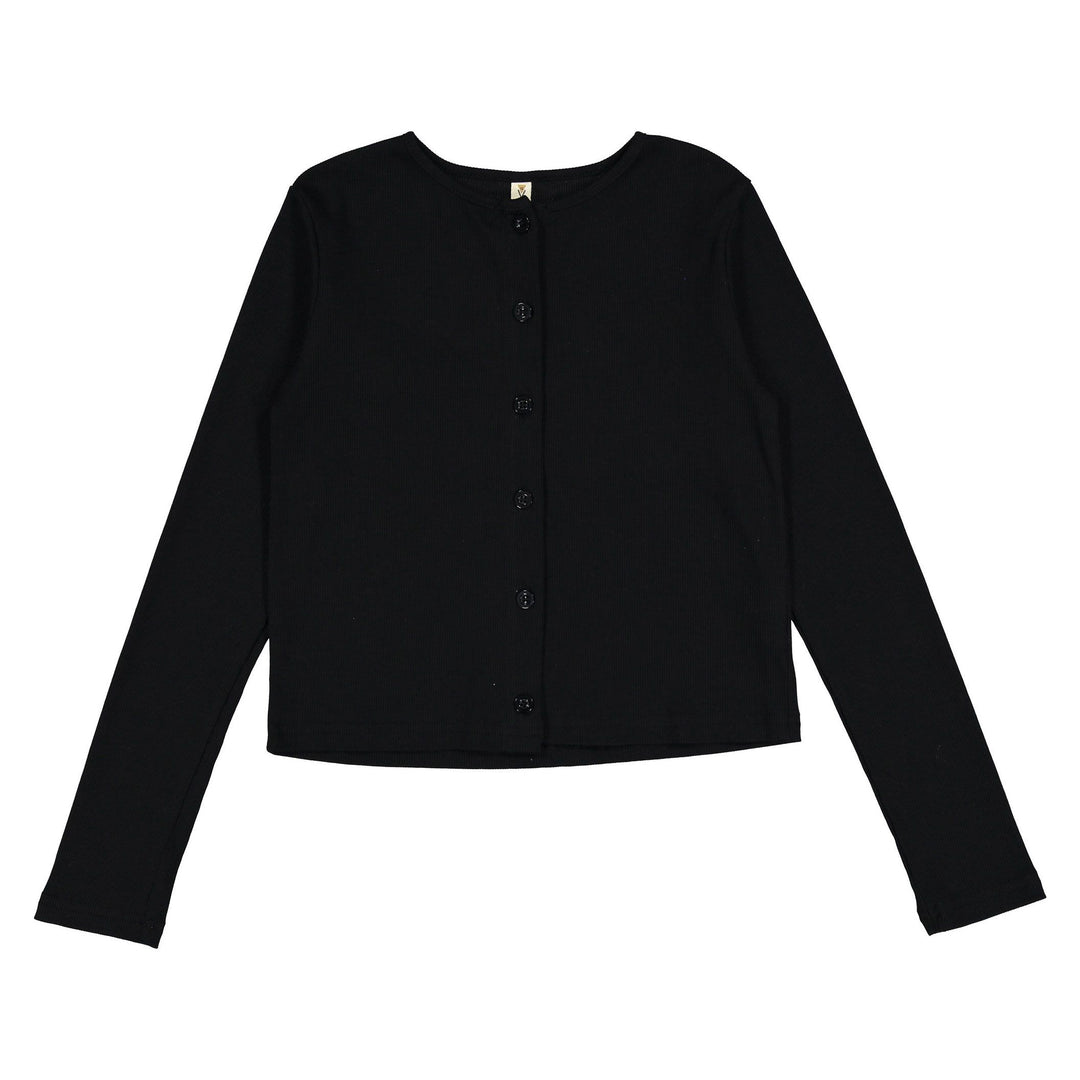 Button Down Cardigan - Black