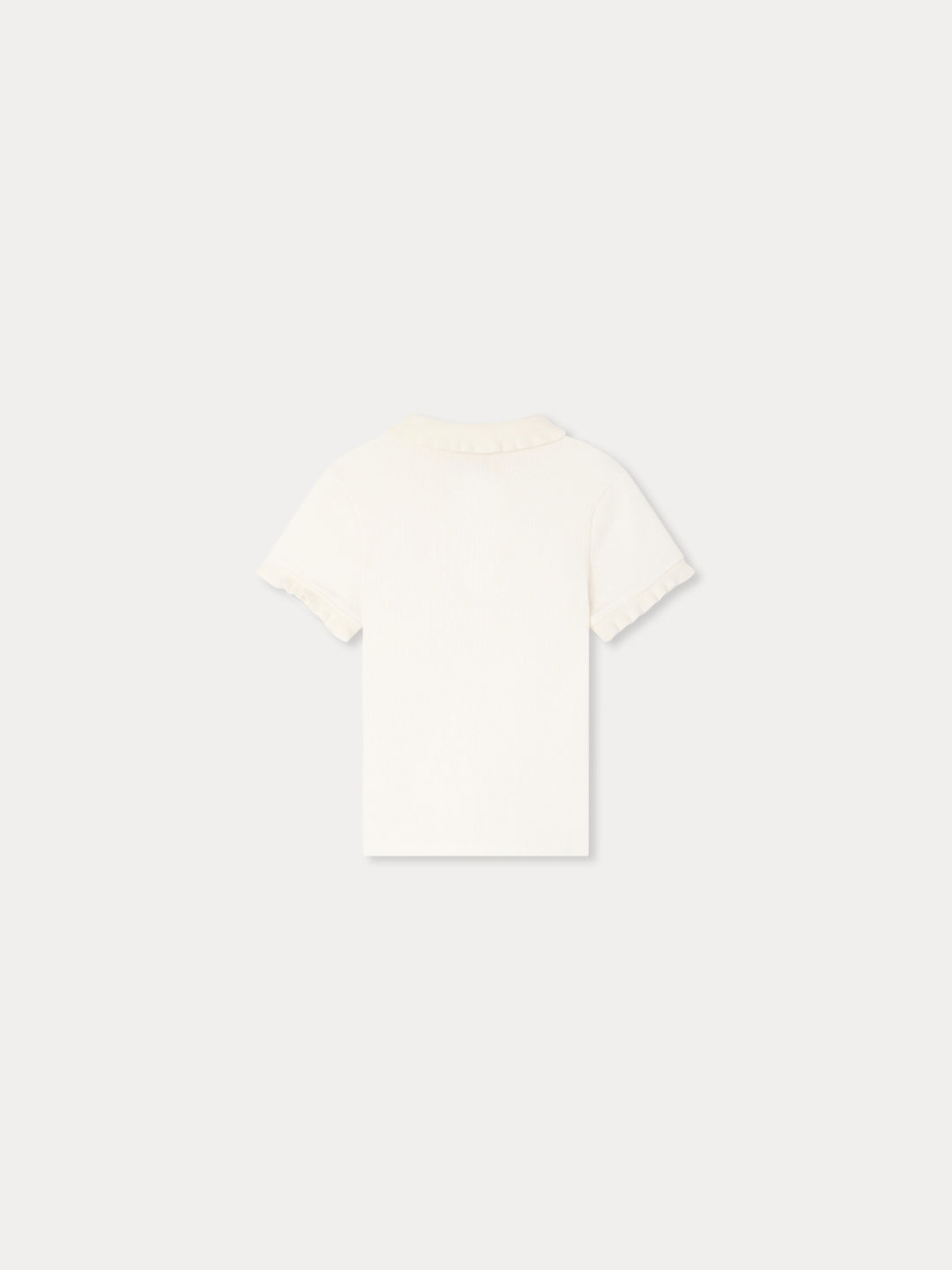 White Ruffle Tee - Upb Blanc Lait 102