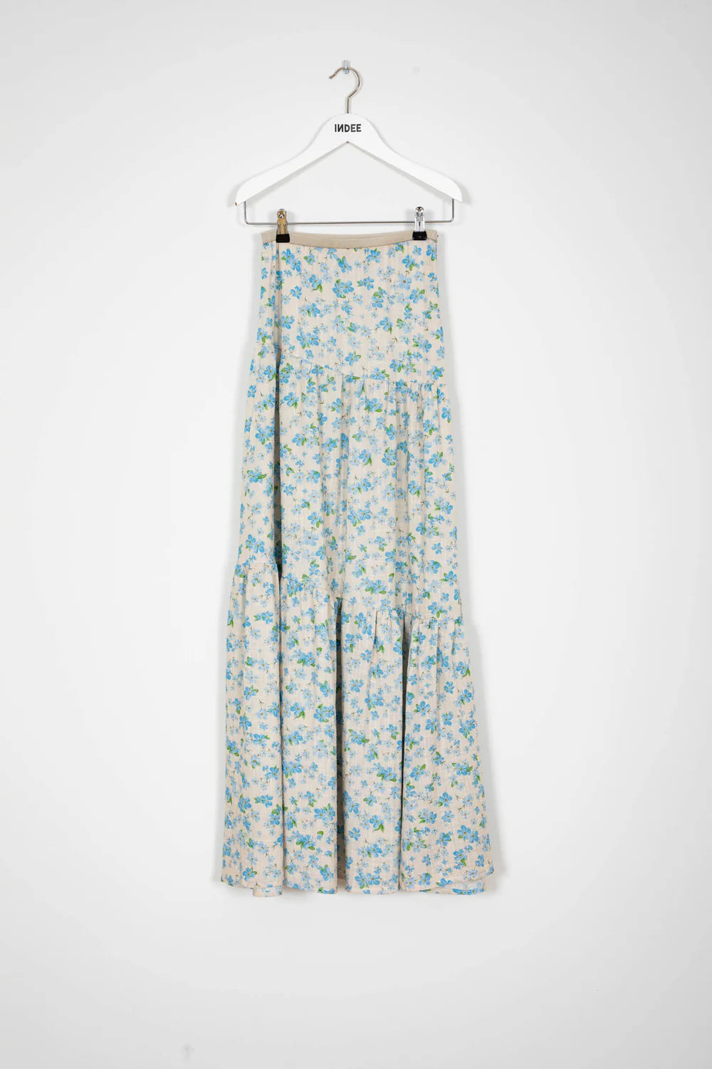 Long Printed Skirt - Ionic Blue