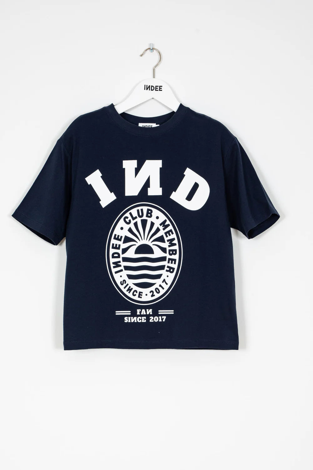 Short Sleeve College T-Shirt - Navy