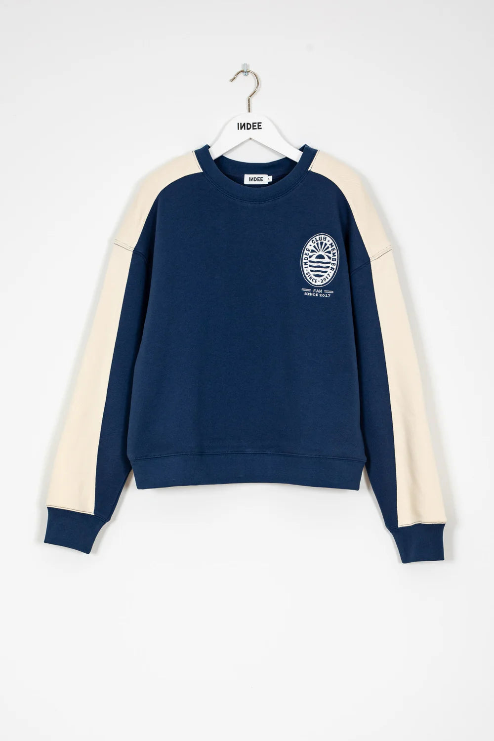 Sweater with Embroidered Logo - Navy