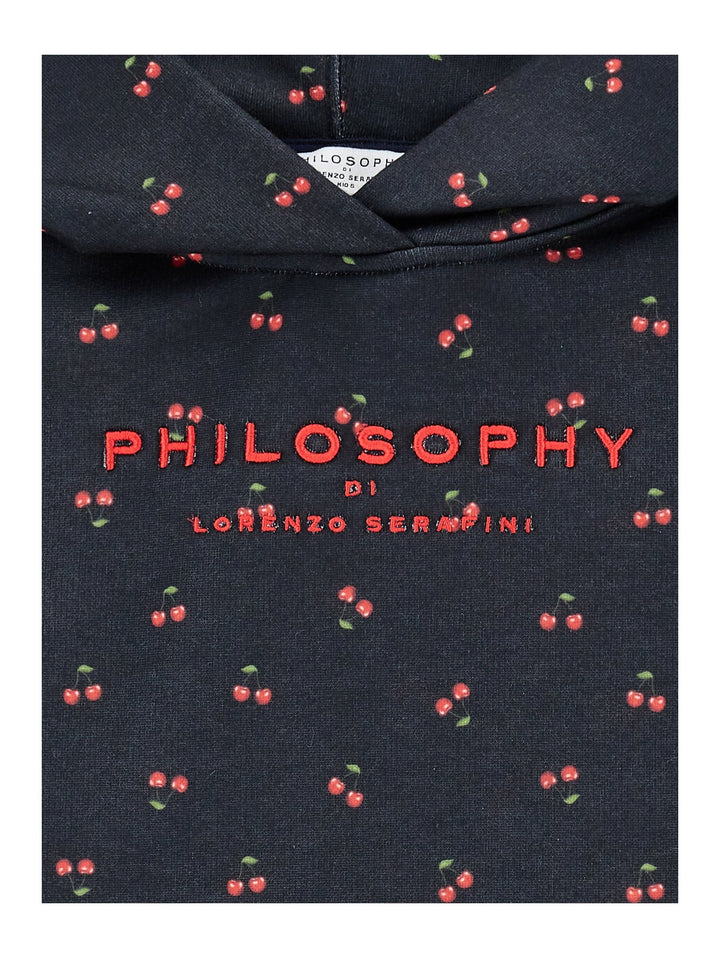 All Over Cherry Print Hoodie - Black - Posh New York