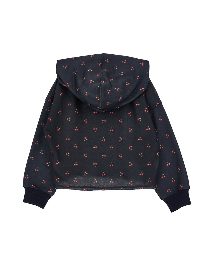 All Over Cherry Print Hoodie - Black - Posh New York