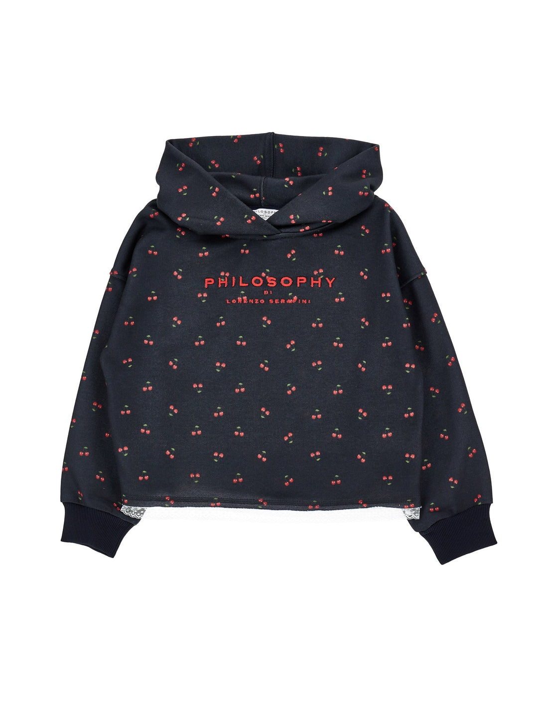 All Over Cherry Print Hoodie - Black - Posh New York