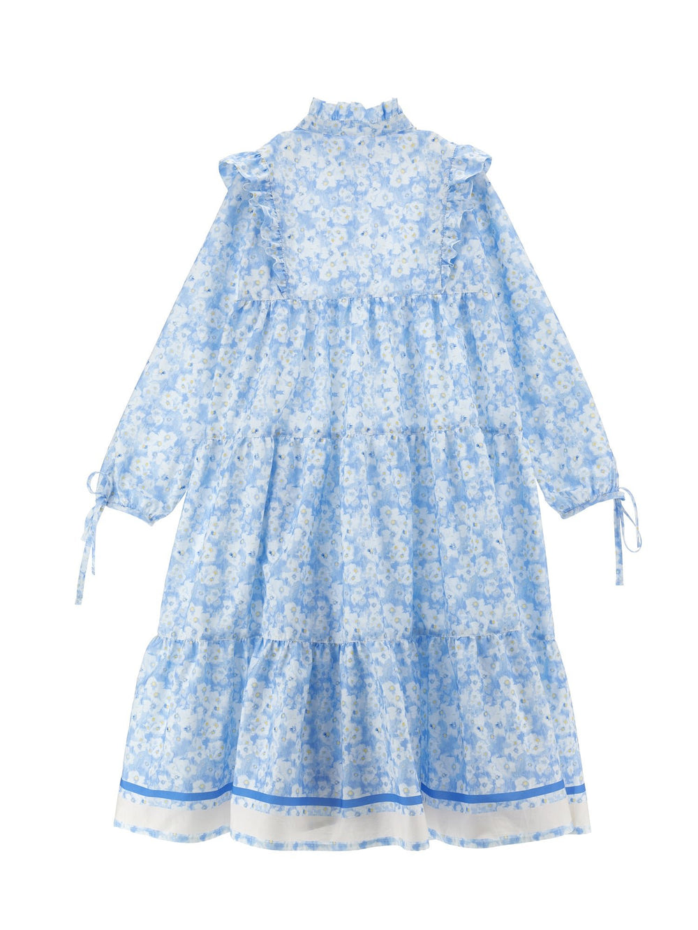 All Over Printed Dress - Blue - Posh New York