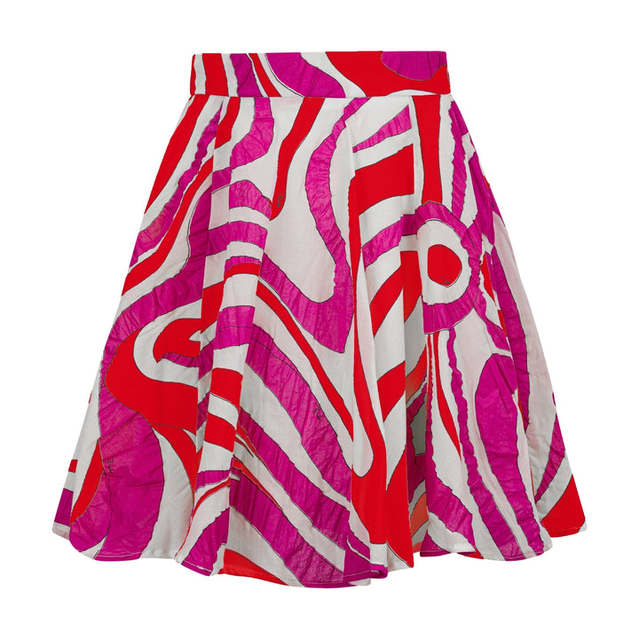 All Over Printed Flare Skirt - Multicolor - Posh New York