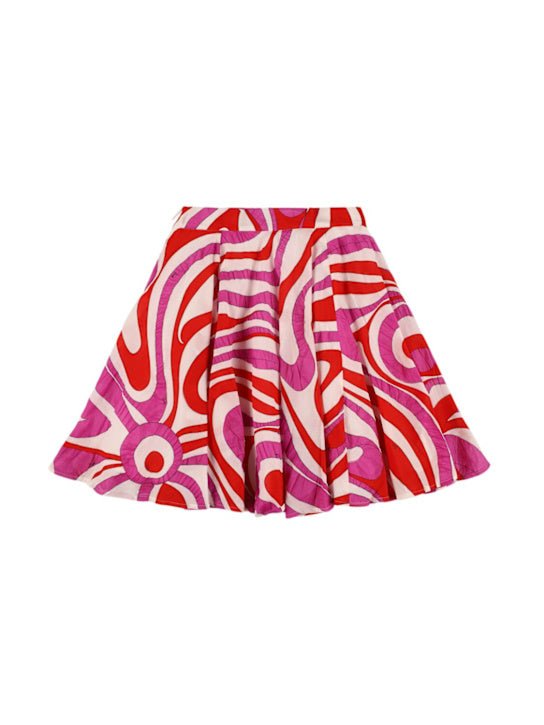 All Over Printed Flare Skirt - Multicolor - Posh New York