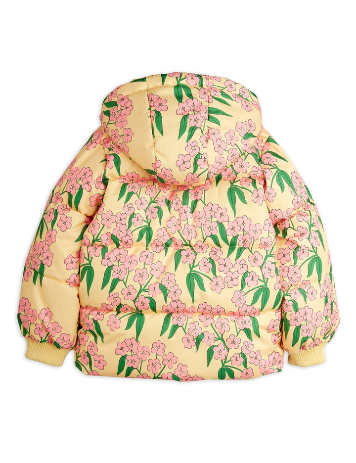 Alpine Flowers Hooded Puffer Jacket - Yellow - Posh New York