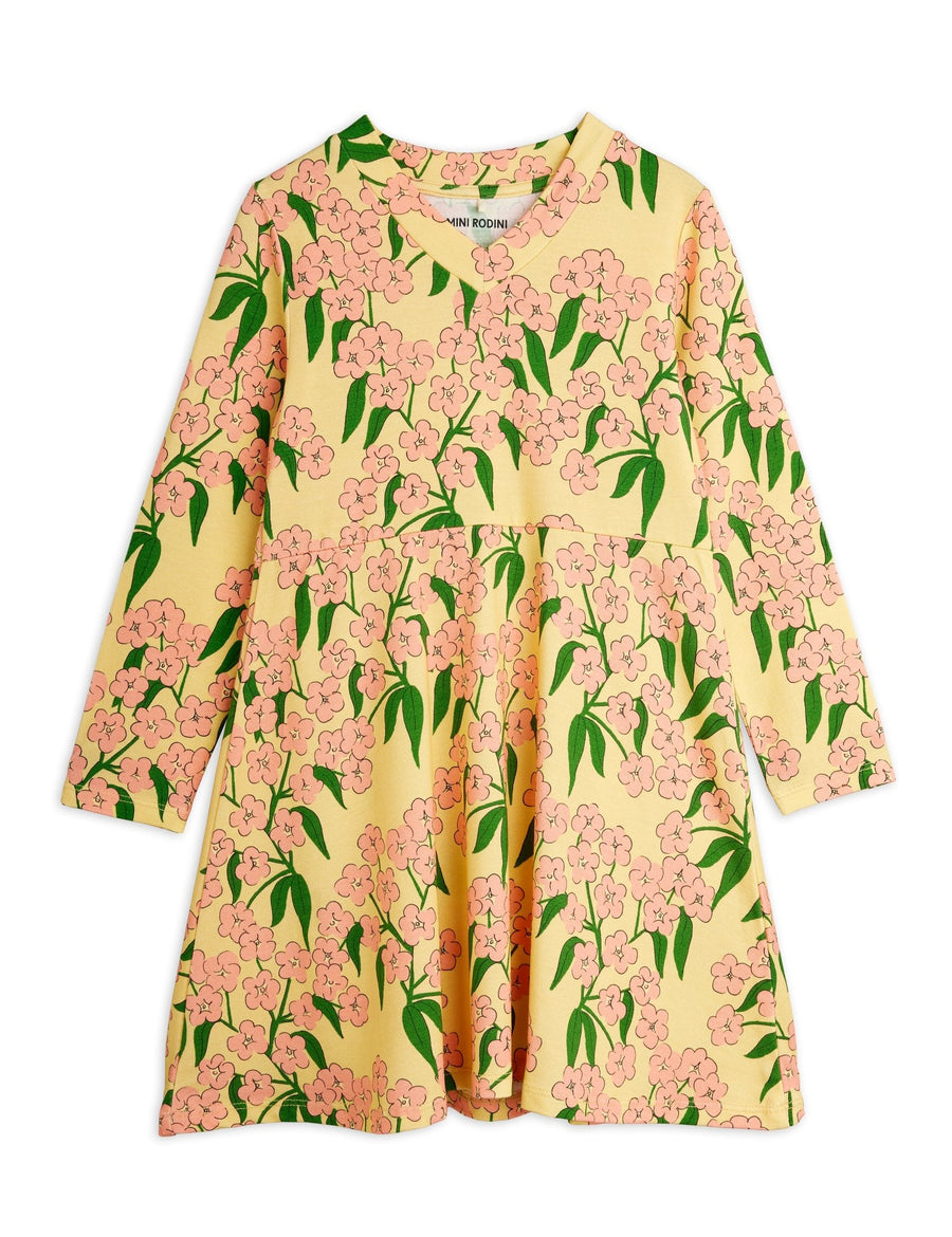 Alpine Flowers Long Sleeve Dress - Yellow - Posh New York
