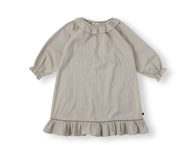 Andy Stripe Pajama Dress - Beige - Posh New York