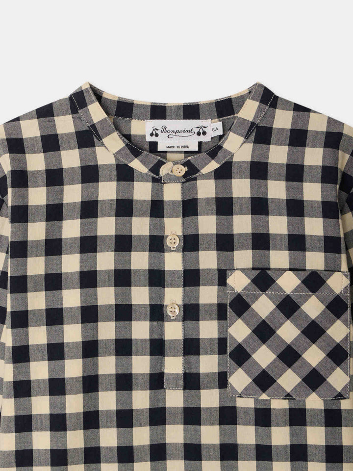 Artiste Checkered Shirt - Gris Fonce 894 - Posh New York