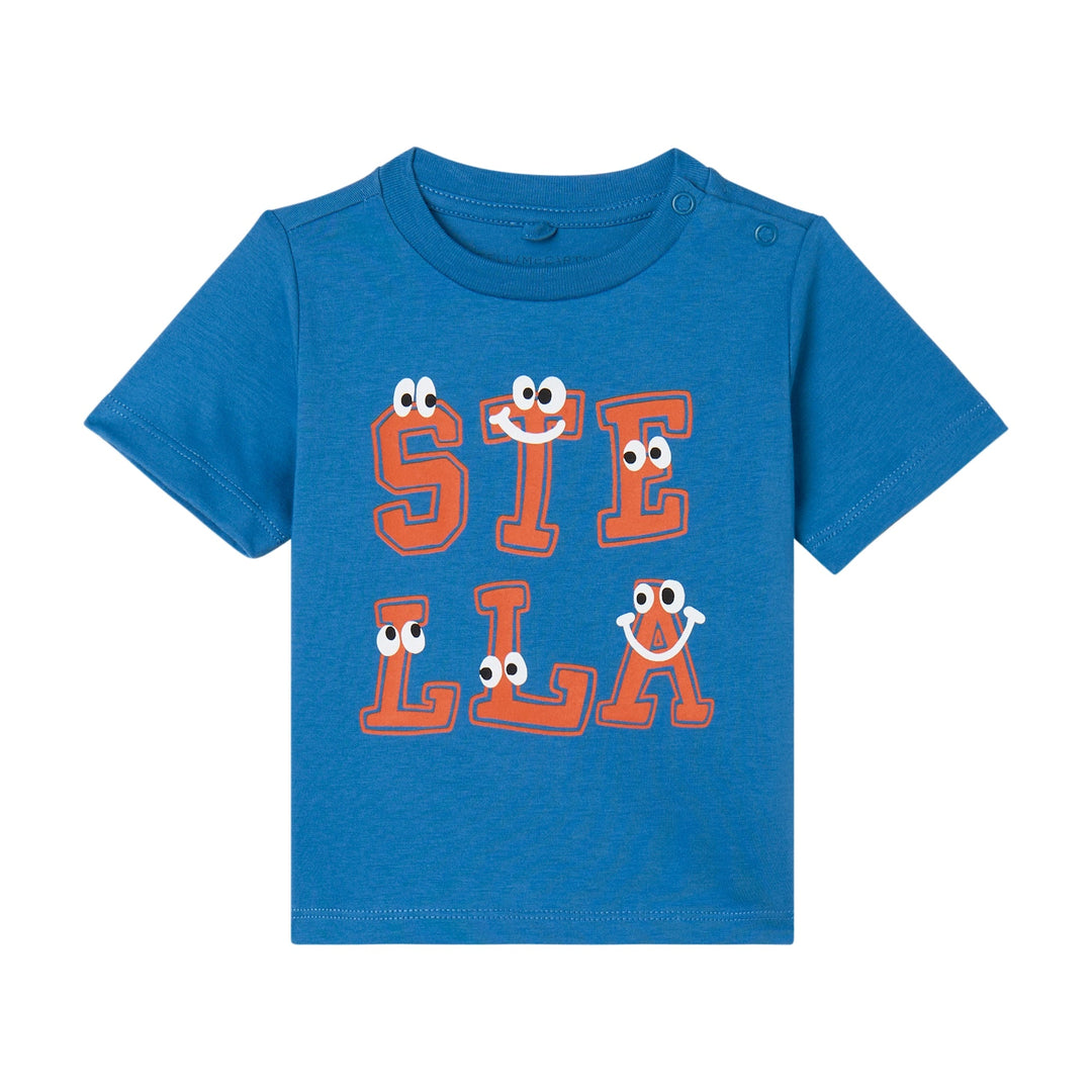 BABY BOY SS STELLA LOGO T - SHIRT - Blue - Posh New York