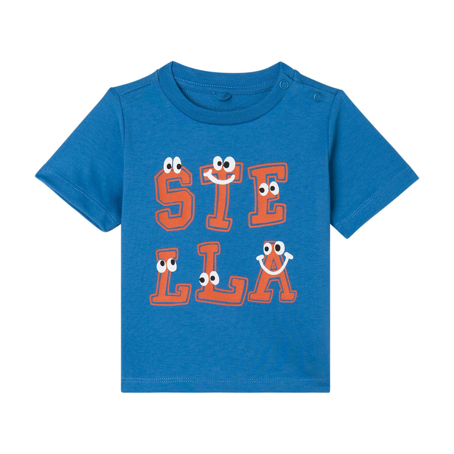 BABY BOY SS STELLA LOGO T - SHIRT - Blue - Posh New York
