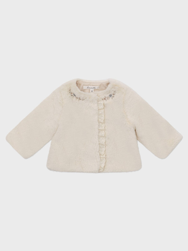 Baby Denys Fur Coat - Cream - Posh New York