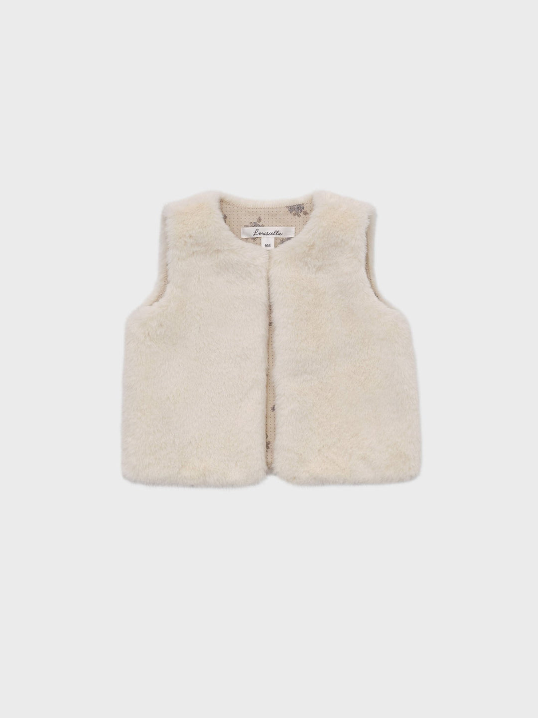 Baby Denys Fur Vest - Cream - Posh New York