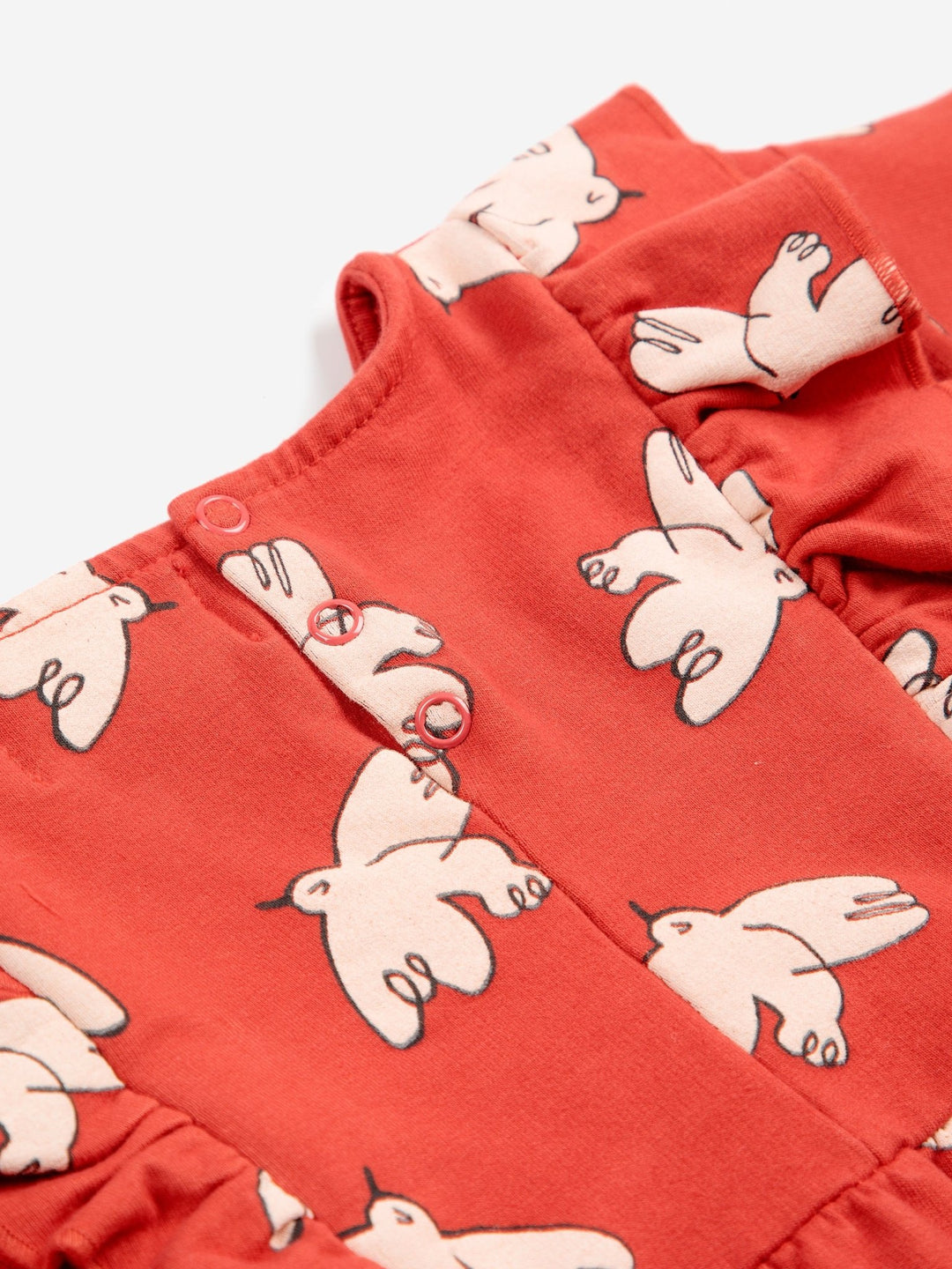 Baby Freedom Bird All Over Ruffle Dress - Red - Posh New York