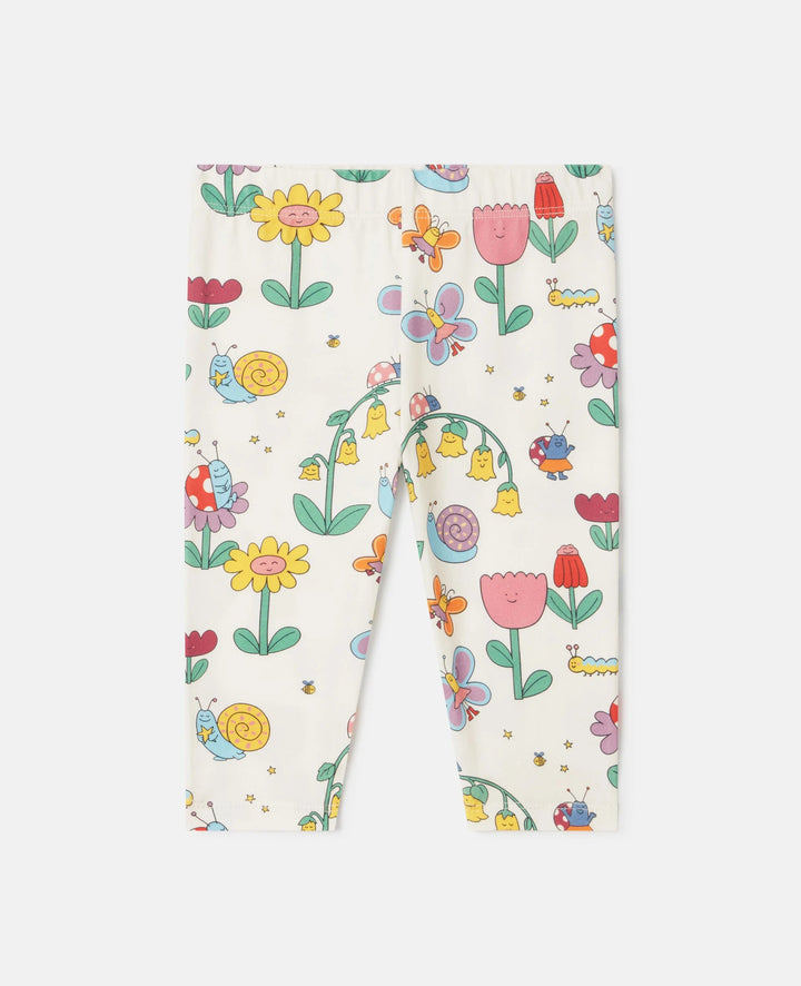 Baby Girl Printed Leggings - White - Posh New York