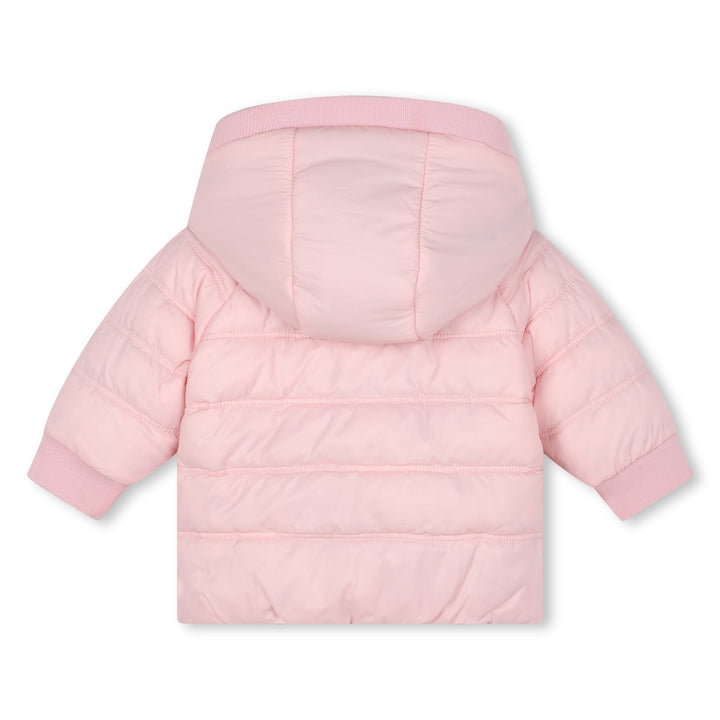 Baby Girl Reversible Jacket in Faux Fur - Rose Noir - Posh New York