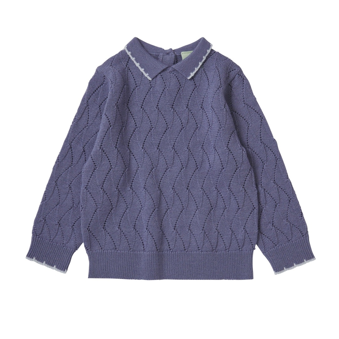 Baby Pointelle Blouse - Dusty Violet - Posh New York