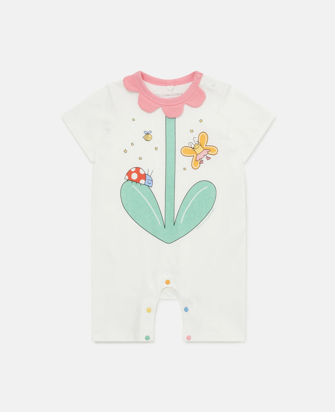 Baby Romper With Garden - White - Posh New York