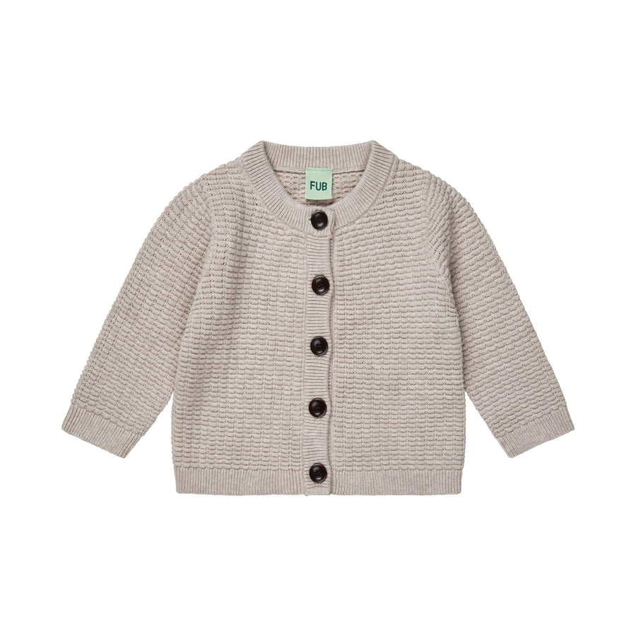 Baby Structure Cardigan - Taupe Melange - Posh New York