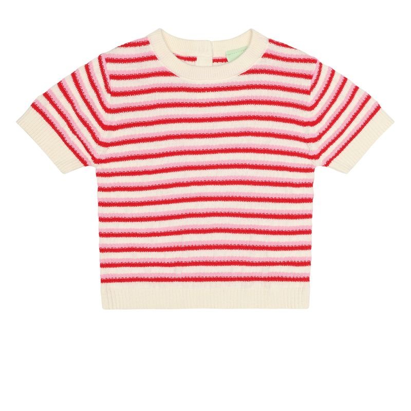 Baby Structure Tee - Ecru/Red - Posh New York
