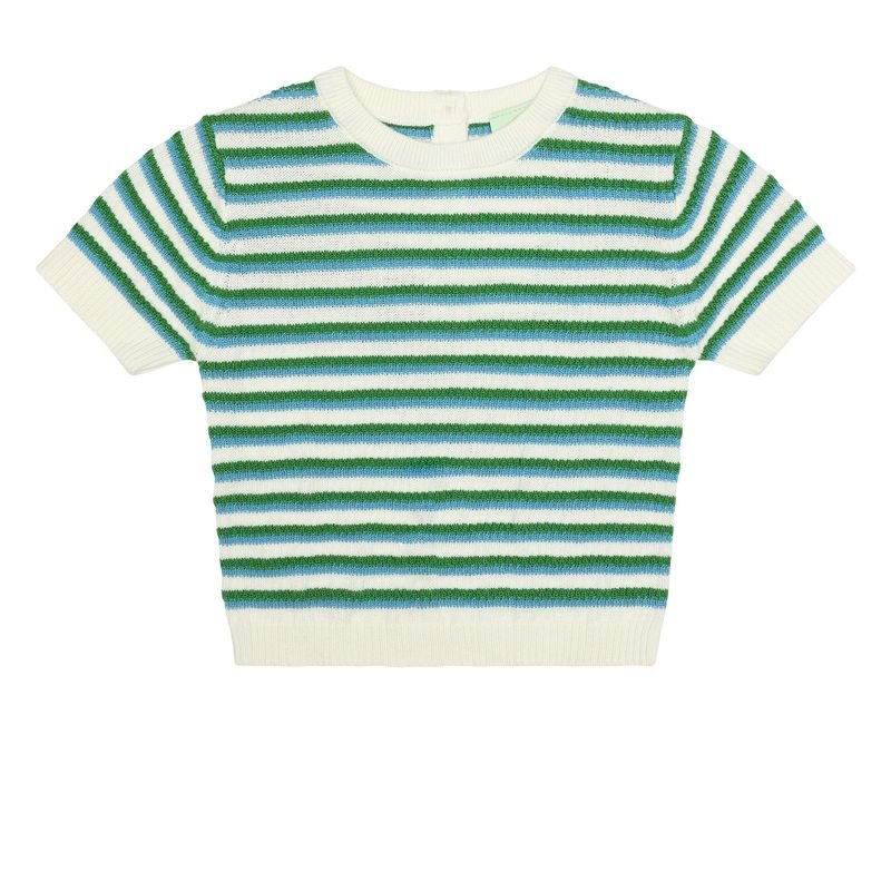 Baby Structure Tee - Ecru/Sea - Posh New York
