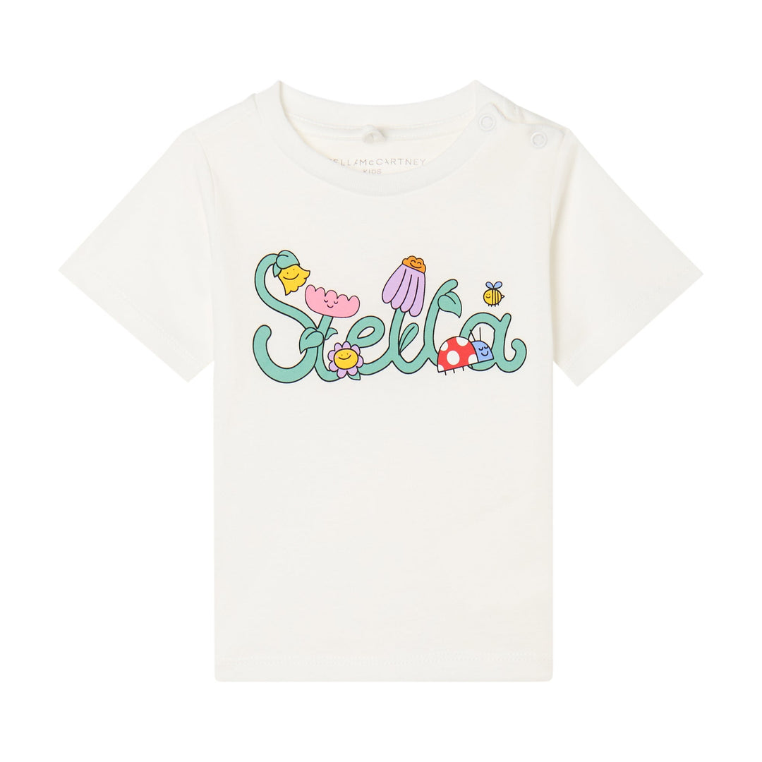 Baby T-Shirt With Stella Logo - White - Posh New York