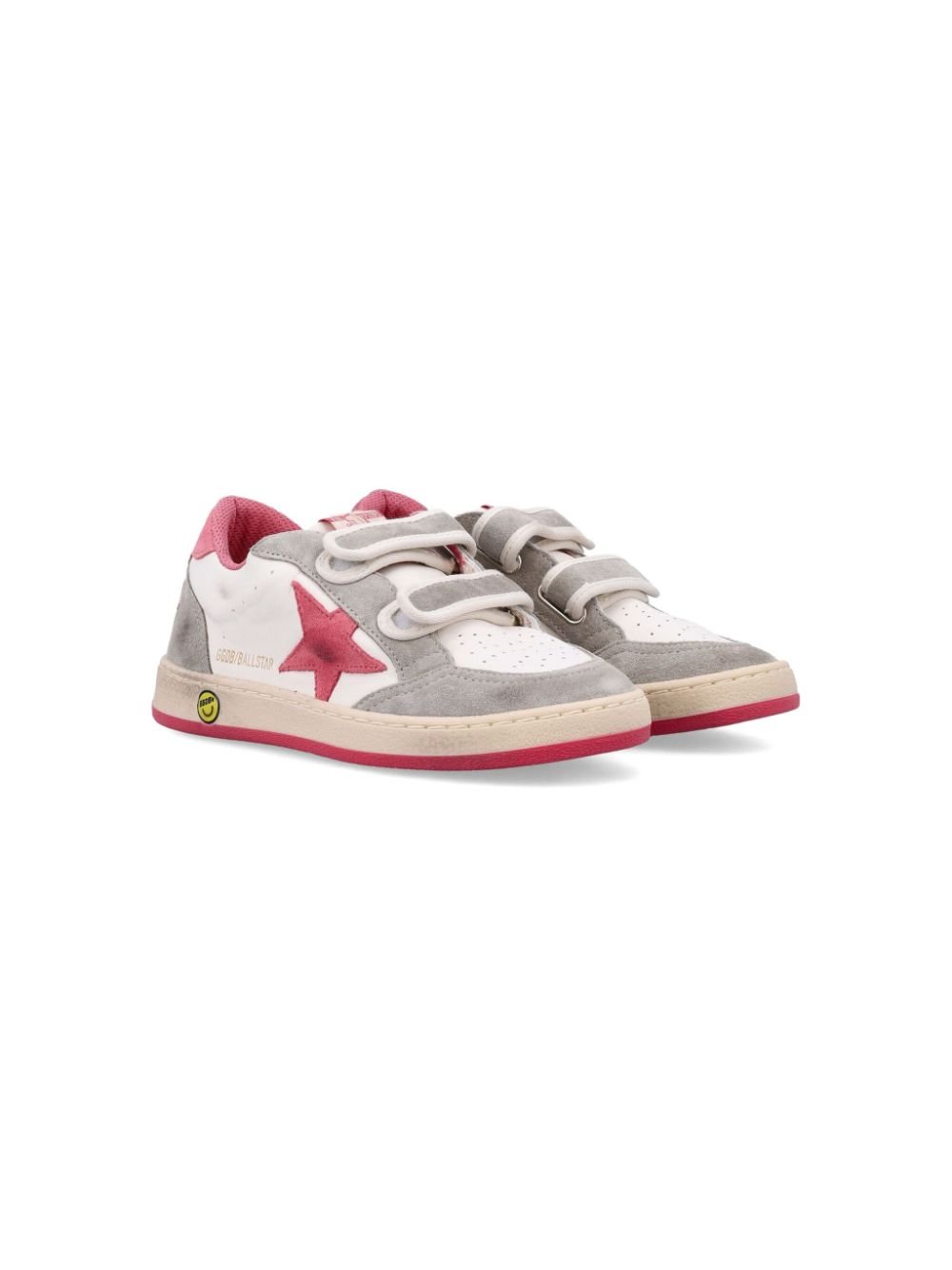 Ballstar Strap Nappa Upper Suede Toe Star Heel and Spur - White/Red/Taupe - Posh New York