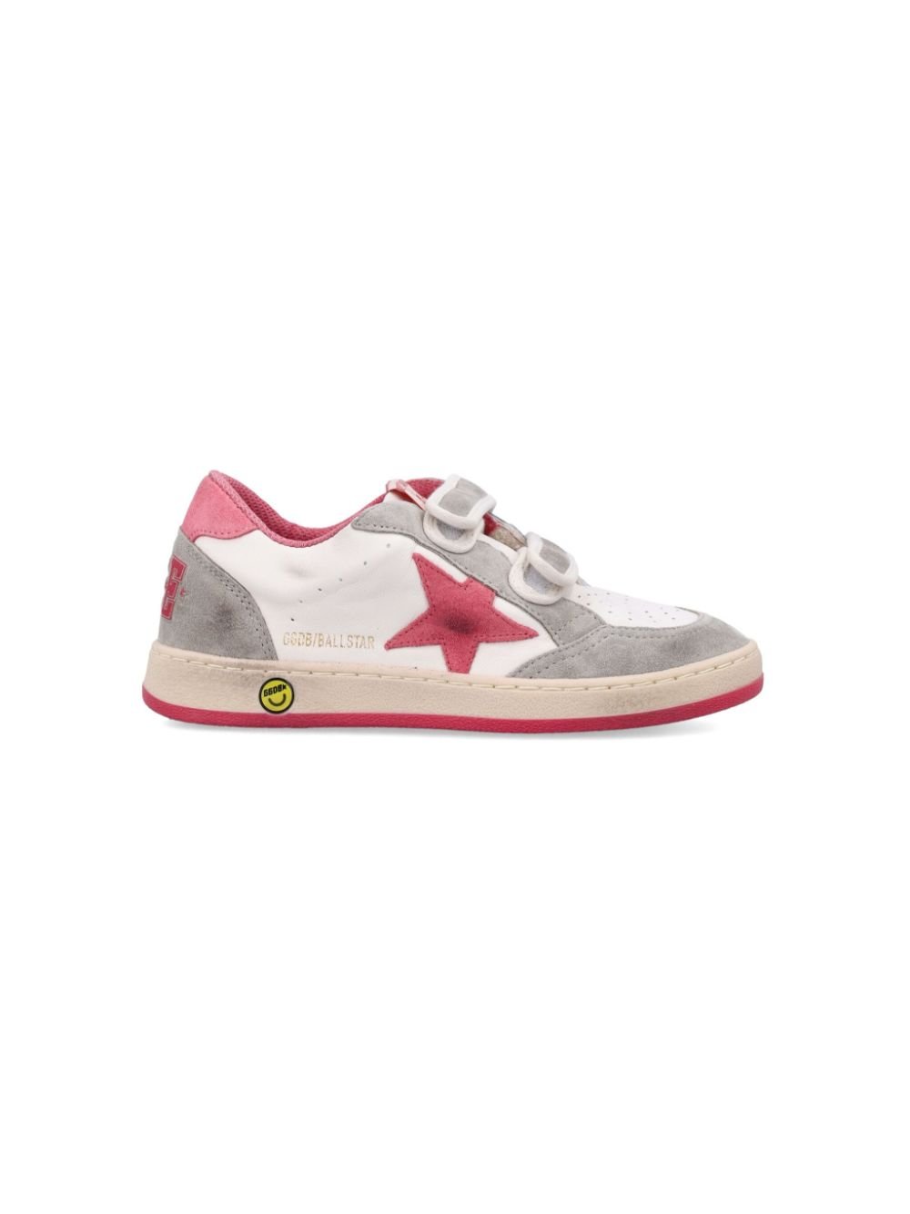 Ballstar Strap Nappa Upper Suede Toe Star Heel and Spur - White/Red/Taupe - Posh New York