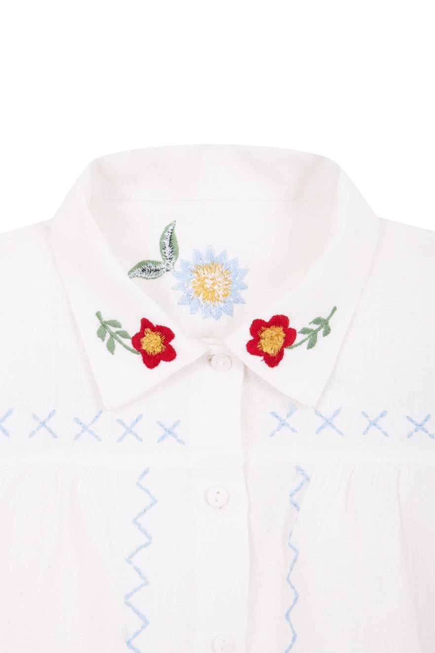 Barqueiro embroidered blouse - White - Posh New York