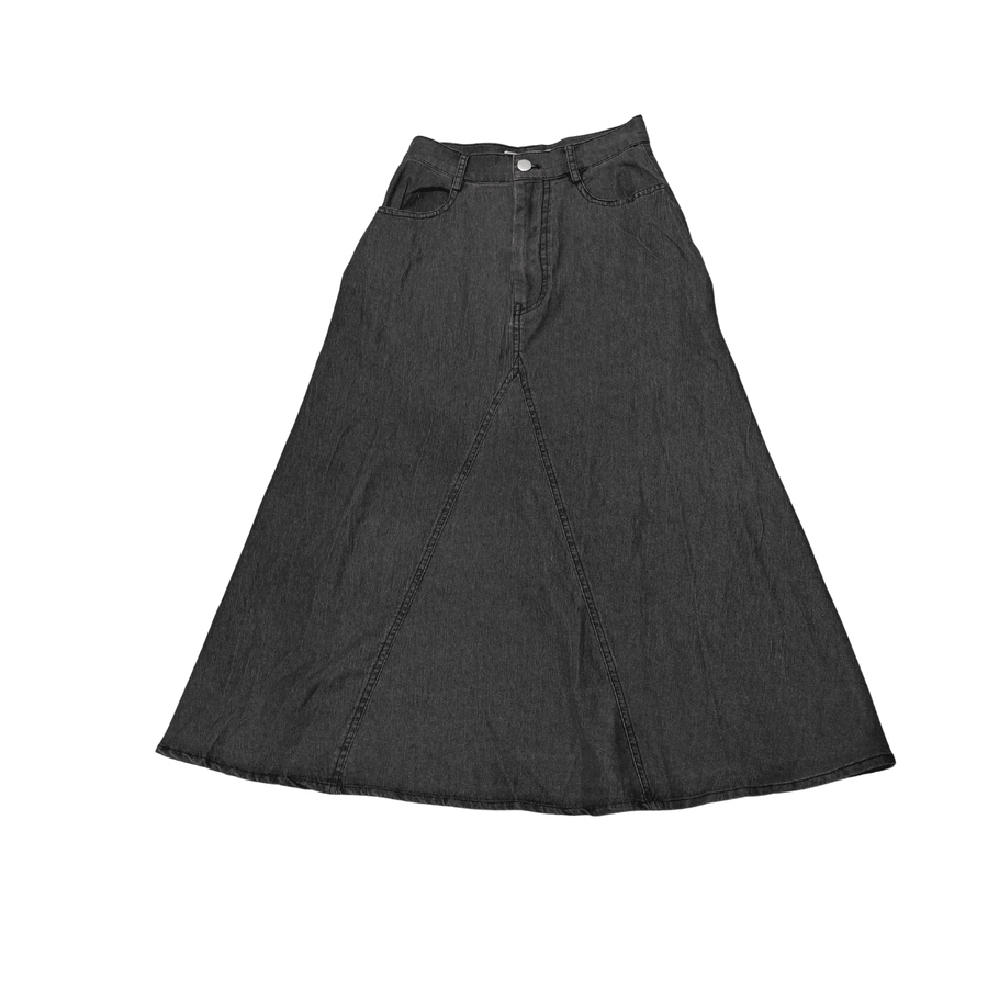 Black Denim Skirt - Black - Posh New York