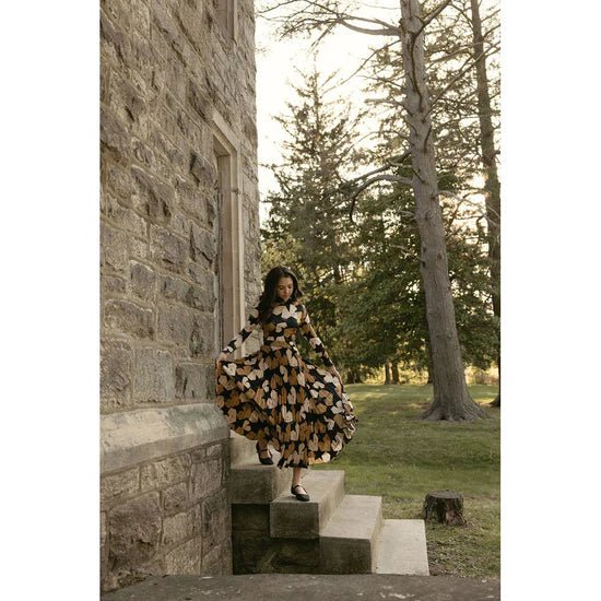 Black Golden Geo Hearts Skirt - Black - Posh New York