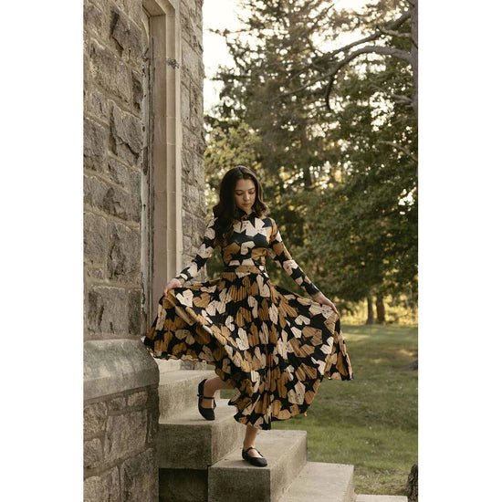 Black Golden Geo Hearts Skirt - Black - Posh New York