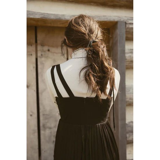 Black Pleated Buckle Jumper - Black - Posh New York