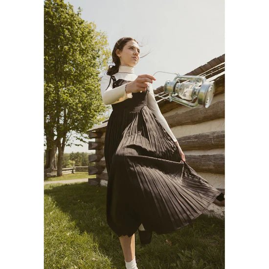 Black Pleated Buckle Jumper - Black - Posh New York