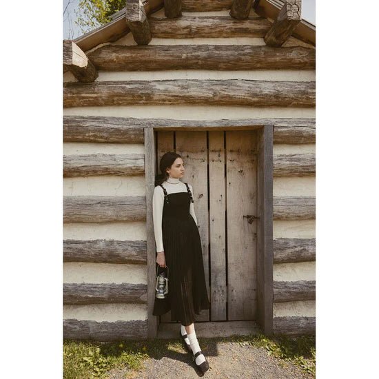 Black Pleated Buckle Jumper - Black - Posh New York