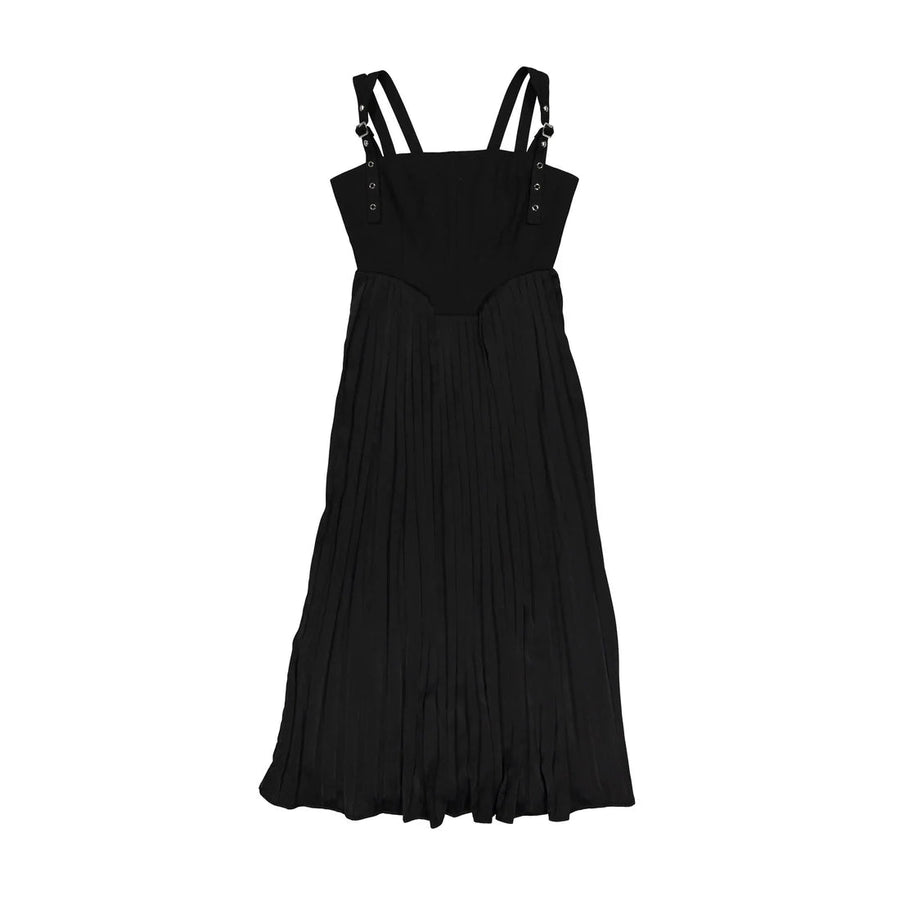 Black Pleated Buckle Jumper - Black - Posh New York