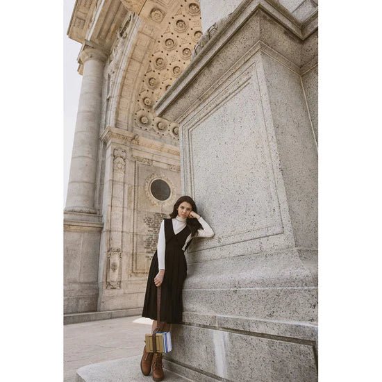 Black Pleated Jumper - Black - Posh New York