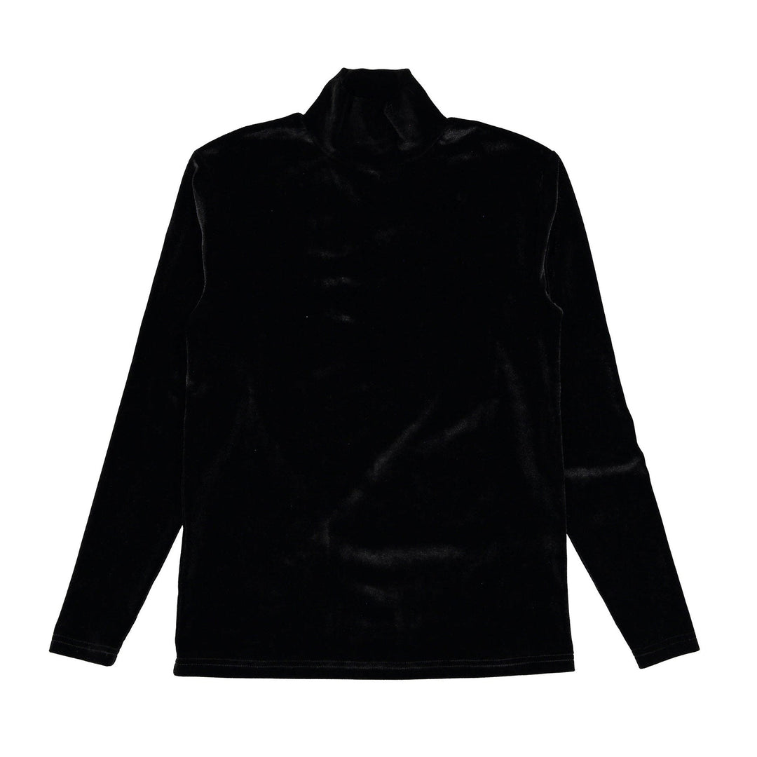Black Velvet Mockneck - Black - Posh New York