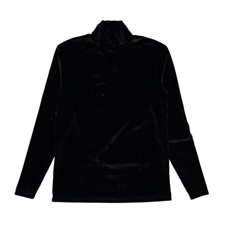 Black Velvet Mockneck - Black - Posh New York