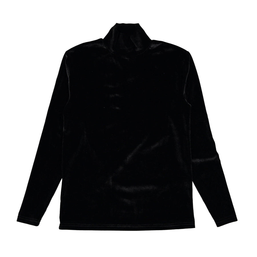Black Velvet Mockneck - Black - Posh New York