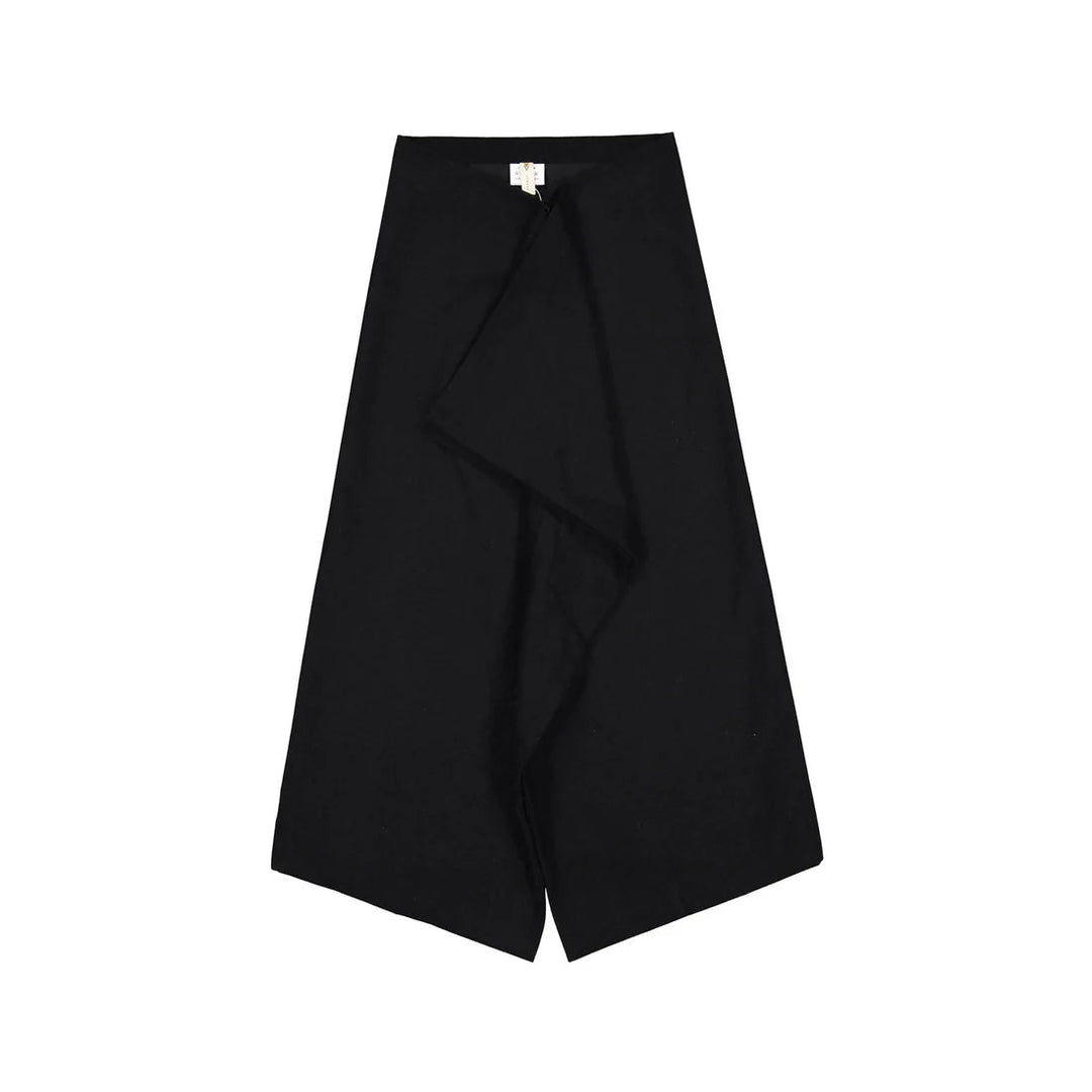 Black Wool Ruffle Skirt - Posh New York