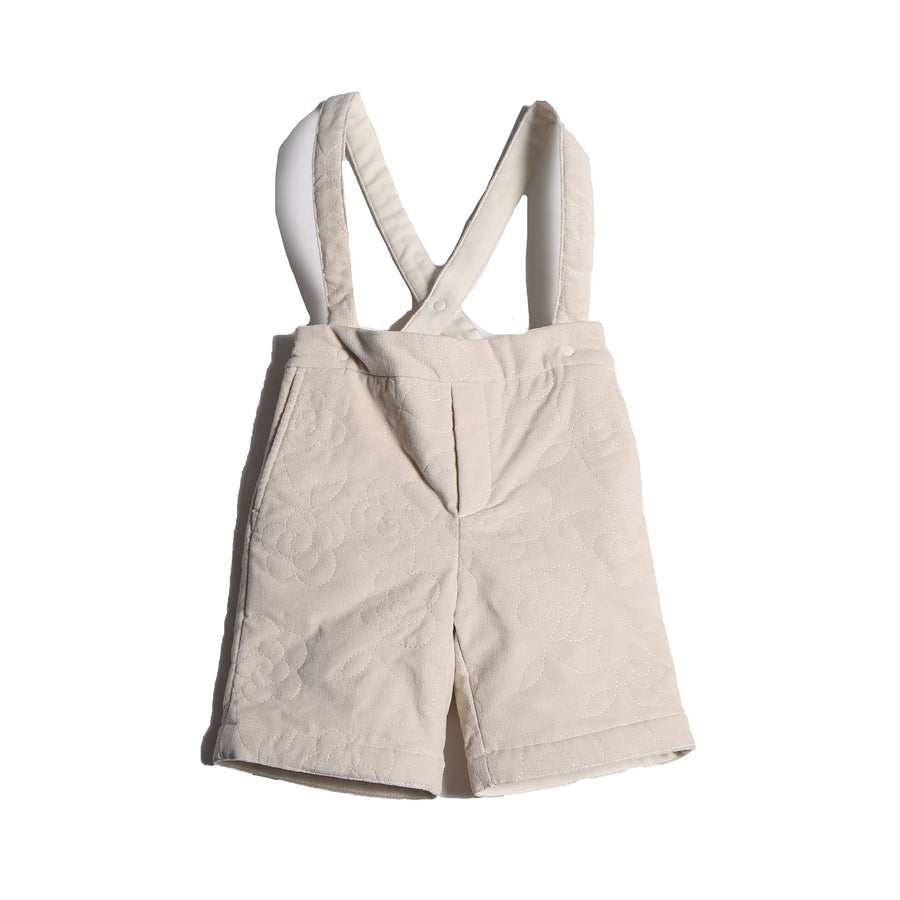 Bloom Tufted Suspender Bermudas - Opal - Posh New York