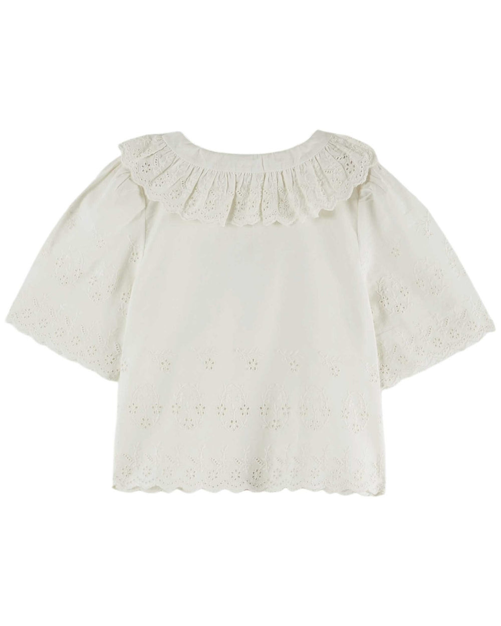 Blouse Broderie Anglaise - Blanc - Posh New York